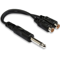 HOSA YPR103 Y CABLE, 1/4 IN TS TO DUAL RCAF