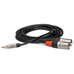 Hosa HMX010Y Pro 3.5mm TRS to Dual XLR(M) Stereo Breakout Cable (3m)