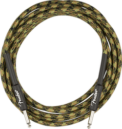 Fender Professional Series Instrument Cable, Straight/Straight, 10 foot, Woodland Camo