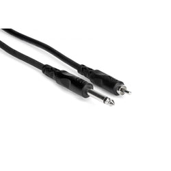 Hosa CPR-110 Unbalanced Interconnect, 1/4 in TS to RCA, 10 ft