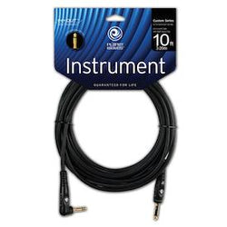 Planet Waves PW-GRA-10 D'Addario Custom Series Instrument Cable, Right Angle, 10 feet